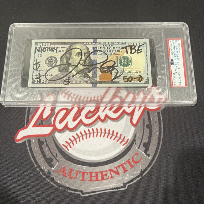 Floyd Mayweather Jr Signed $100 Bill US Currency x4 Inscriptions PSA 10 Auto E-Powers Sports Memorabilia