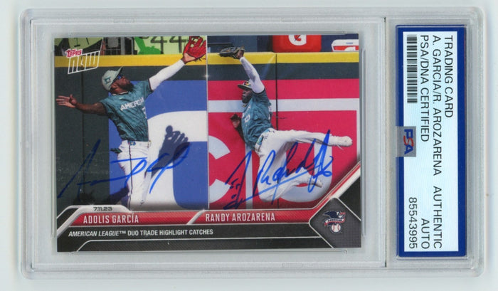 Adolis Garcia & Randy Arozarena Topps Now #562 Signed PSA/DNA Authenticated ASG-Powers Sports Memorabilia