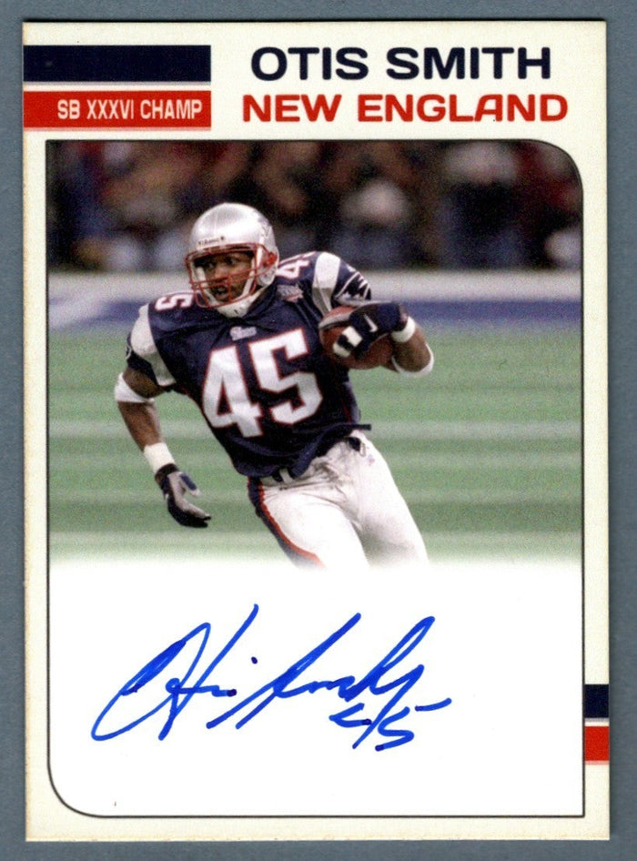 Otis Smith Signed Auto Custom Card LSCM Authenticated New England Patriots-Powers Sports Memorabilia
