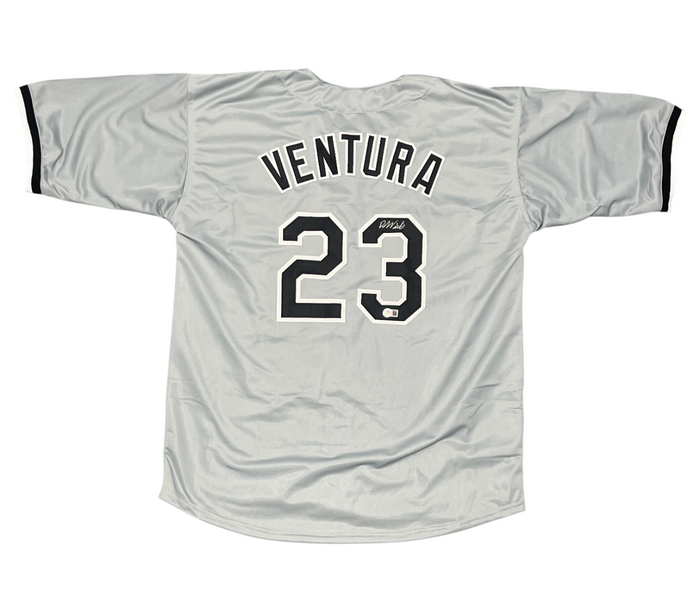 Robin Ventura Signed Chicago White Sox Custom Jersey Beckett Witness BAS COA-Powers Sports Memorabilia