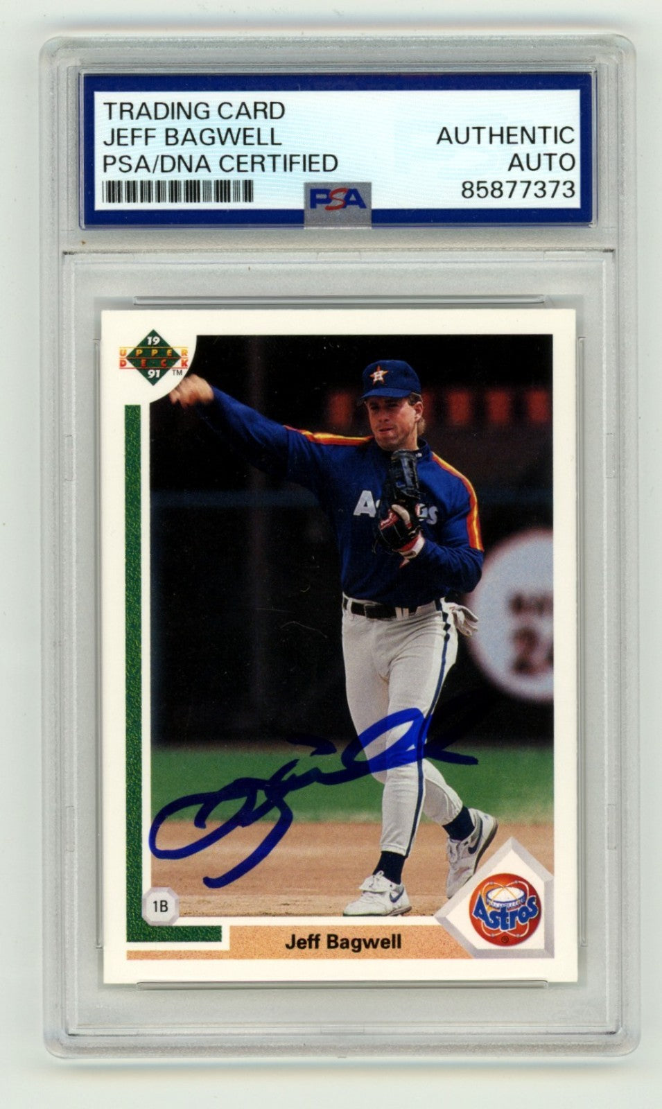 Jeff Bagwell 1991 Upper Deck #755 Signed Rookie RC PSA/DNA Authenticated Astros HOF-Powers Sports Memorabilia