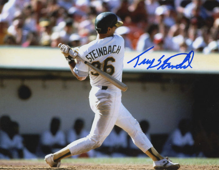 Terry Steinbach Signed Oakland Athletics 8x10 Photo LSCM Authenticated-Powers Sports Memorabilia