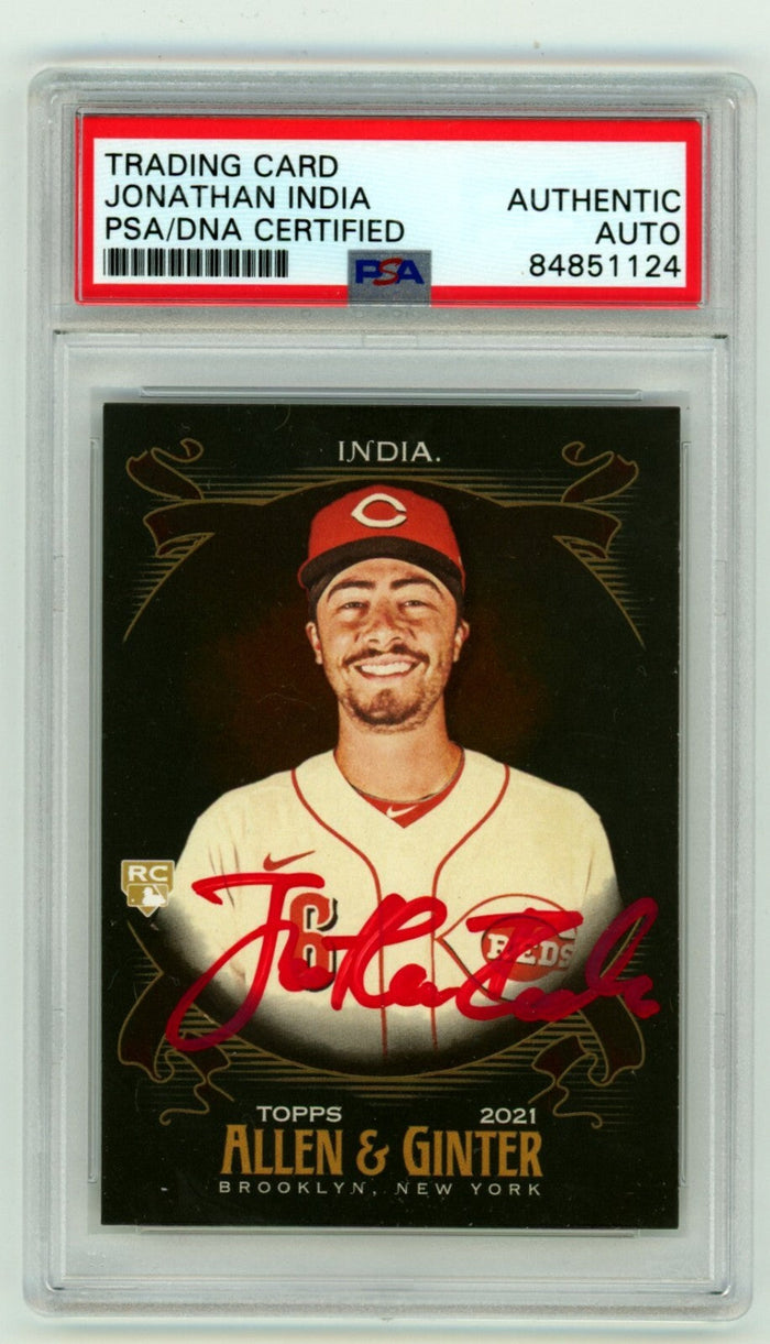 Jonathan India 2021 Topps Allen & Ginter X #210 Signed RC PSA/DNA Authenticated-Powers Sports Memorabilia
