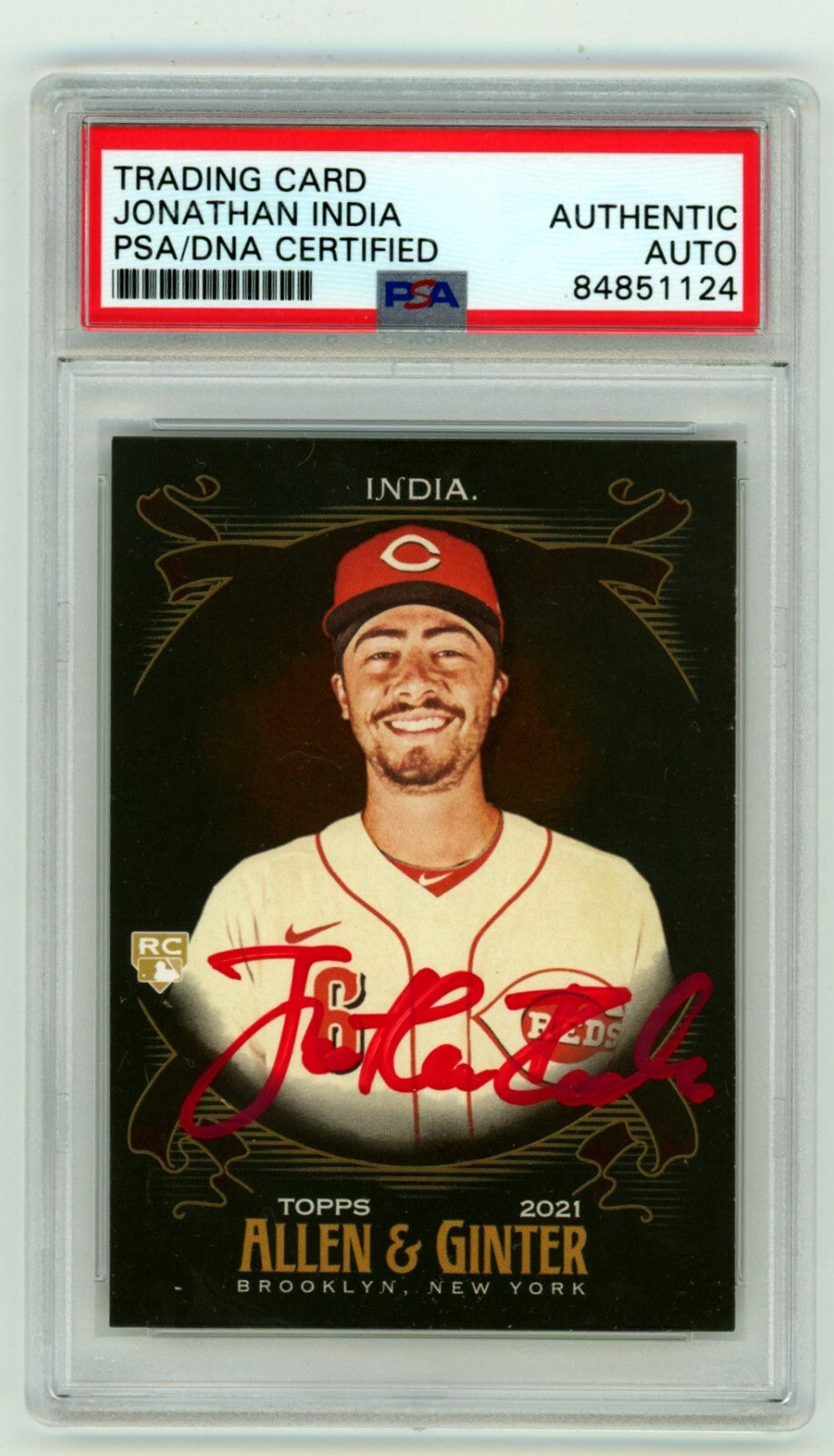 Jonathan India 2021 Topps Allen & Ginter X #210 Signed RC PSA Authentic Auto-Powers Sports Memorabilia