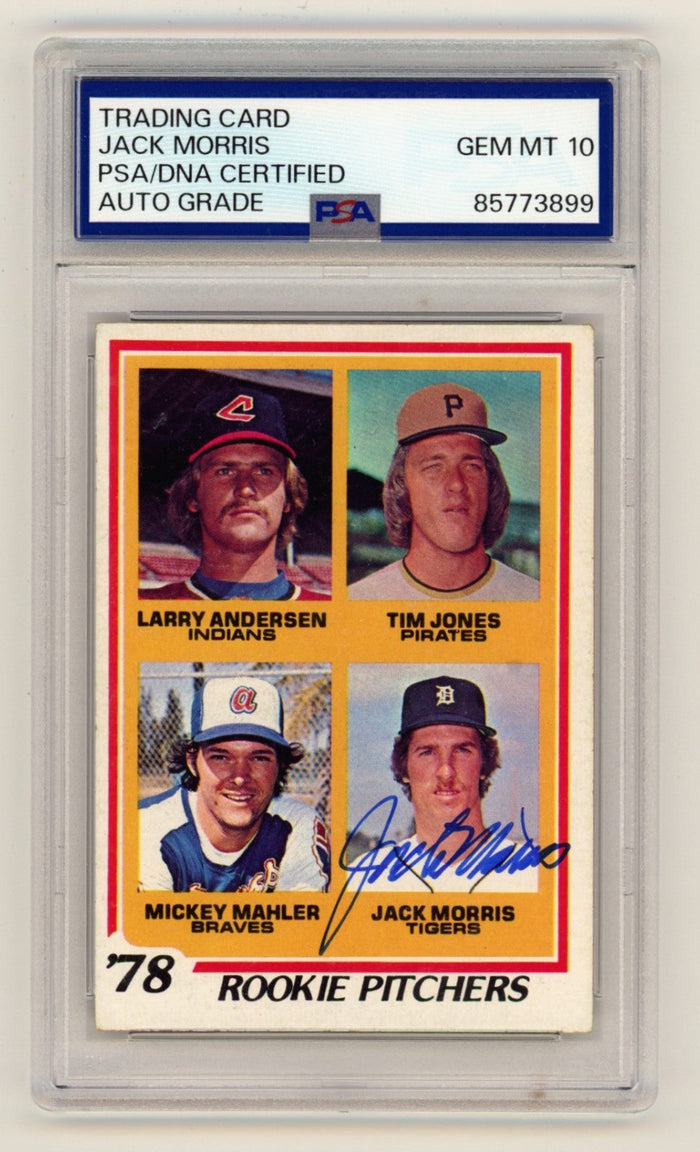 Jack Morris 1978 Topps #703 Rookie RC Signed PSA 10 Auto Detroit Tigers HOF-Powers Sports Memorabilia