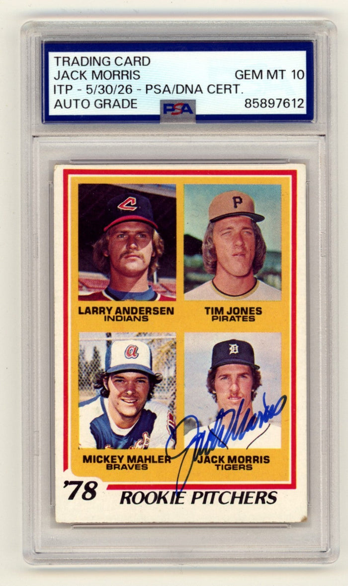 Jack Morris 1978 Topps #703 Rookie RC Signed PSA ITP 10 Auto Detroit Tigers HOF-Powers Sports Memorabilia