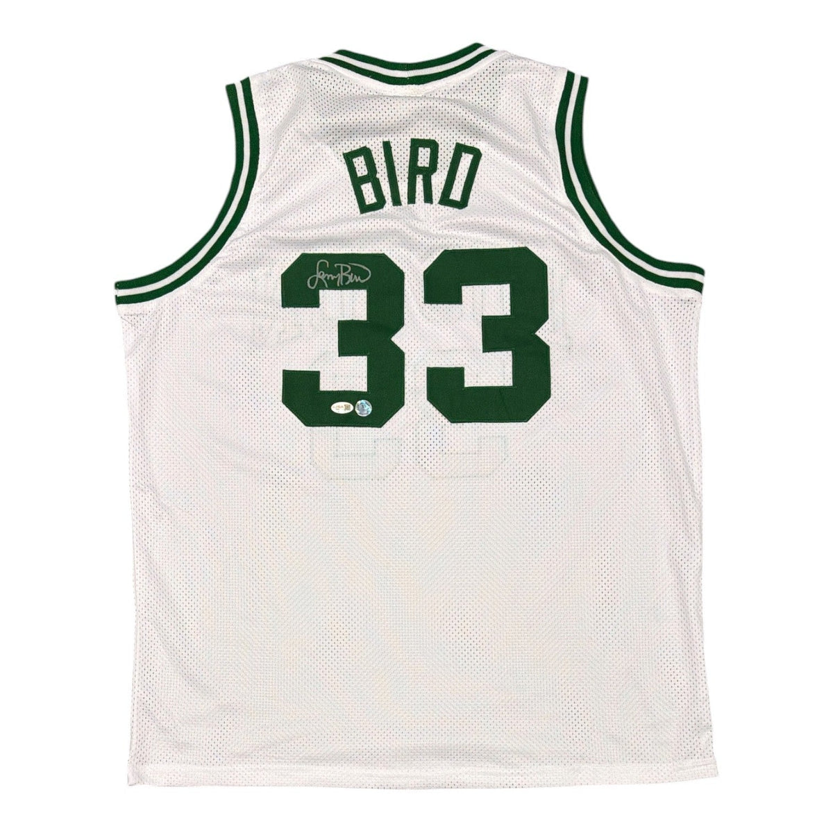 Larry Bird Signed Custom Jersey JSA Witness Authenticated + Bird Holo-Powers Sports Memorabilia