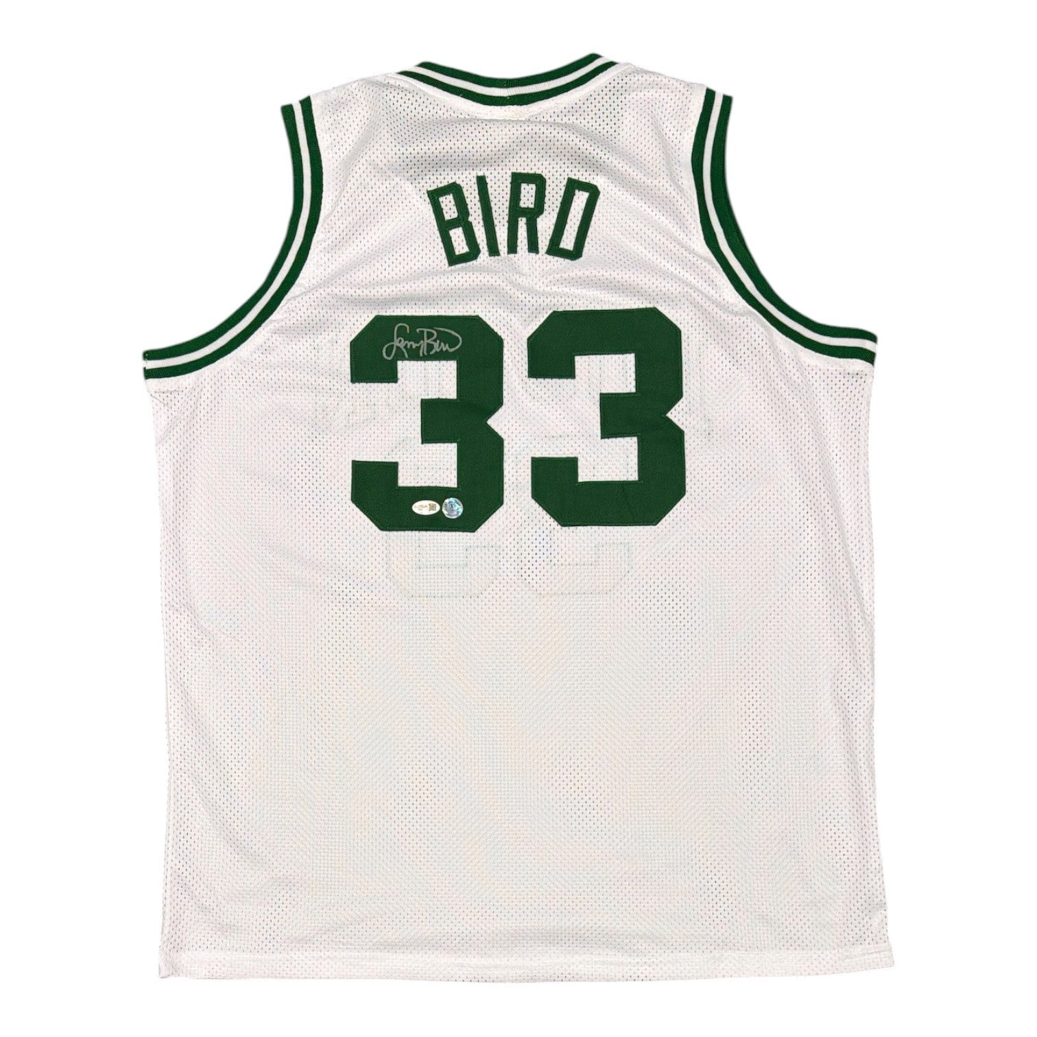 Larry Bird Signed Custom Jersey JSA Witness Authenticated + Bird Holo-Powers Sports Memorabilia