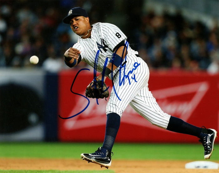 Starlin Castro Signed New York Yankees 8x10 Photo LSCM Authenticated #2-Powers Sports Memorabilia