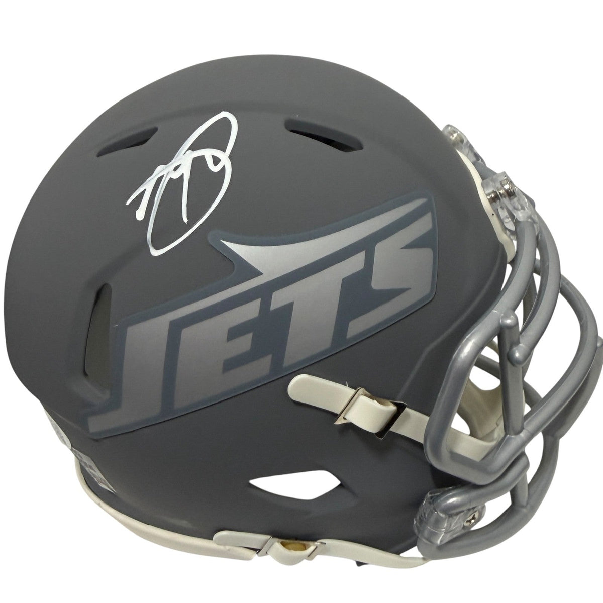 Minkah Fitzpatrick Signed New York Jets Slate Mini Helmet JSA Witness Authenticated-Powers Sports Memorabilia