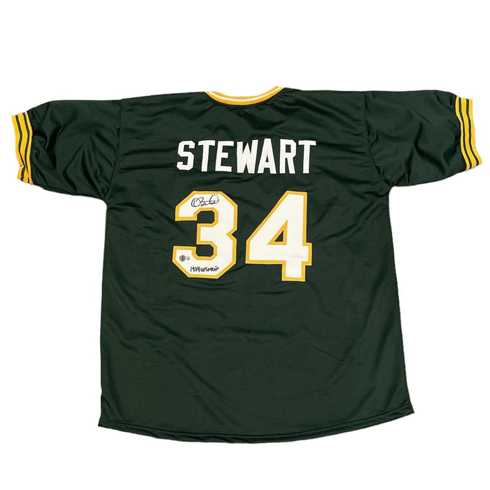 Dave Stewart Signed Oakland Athletics Custom Jersey 89 WS MVP Beckett W BAS COA-Powers Sports Memorabilia