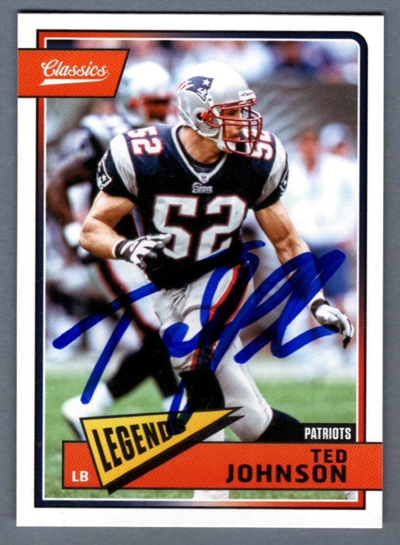 Ted Johnson Signed 2018 Panini Classics 199 Legends Insert LSCM Authenticated-Powers Sports Memorabilia