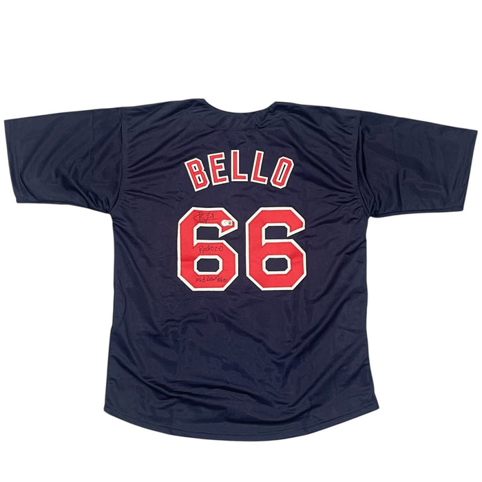 Brayan Bello Signed Boston Red Sox Custom Jersey w/ 2 Ins Beckett Wit BAS COA-Powers Sports Memorabilia