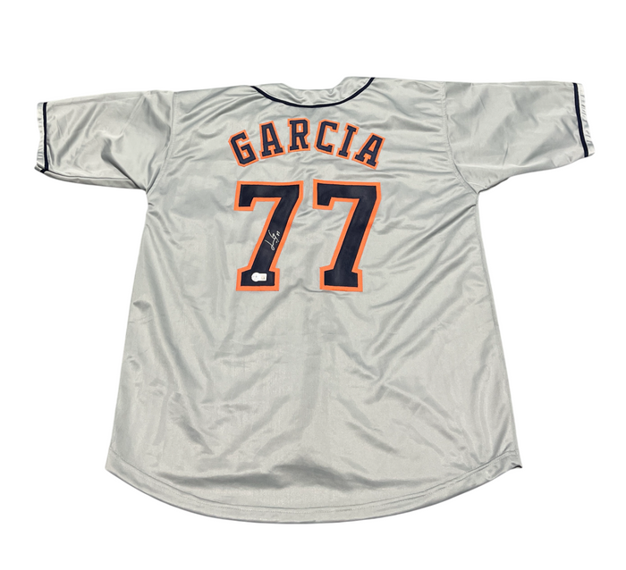 Luis Garcia Signed Houston Astros Custom Jersey Beckett Witness BAS COA-Powers Sports Memorabilia