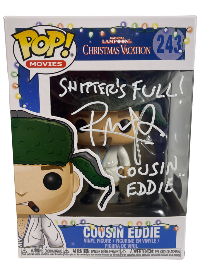 Randy Quaid Signed Auto Cousin Eddie Christmas Vacation Funko Pop 2 Insc Beckett Authenticated-Powers Sports Memorabilia