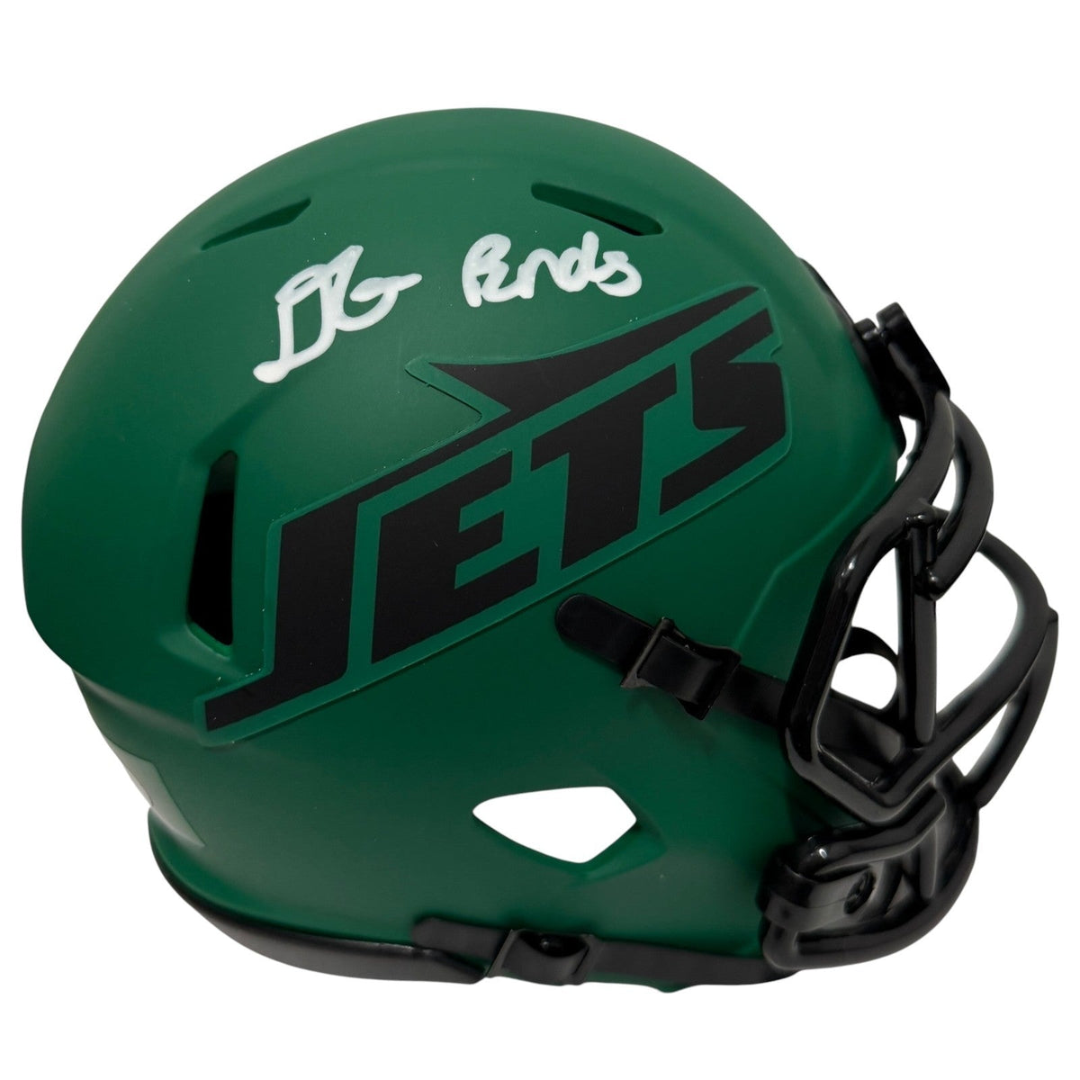 D'Angelo Ponds Signed New York Jets Rave Mini Helmet JSA Witness COA-Powers Sports Memorabilia