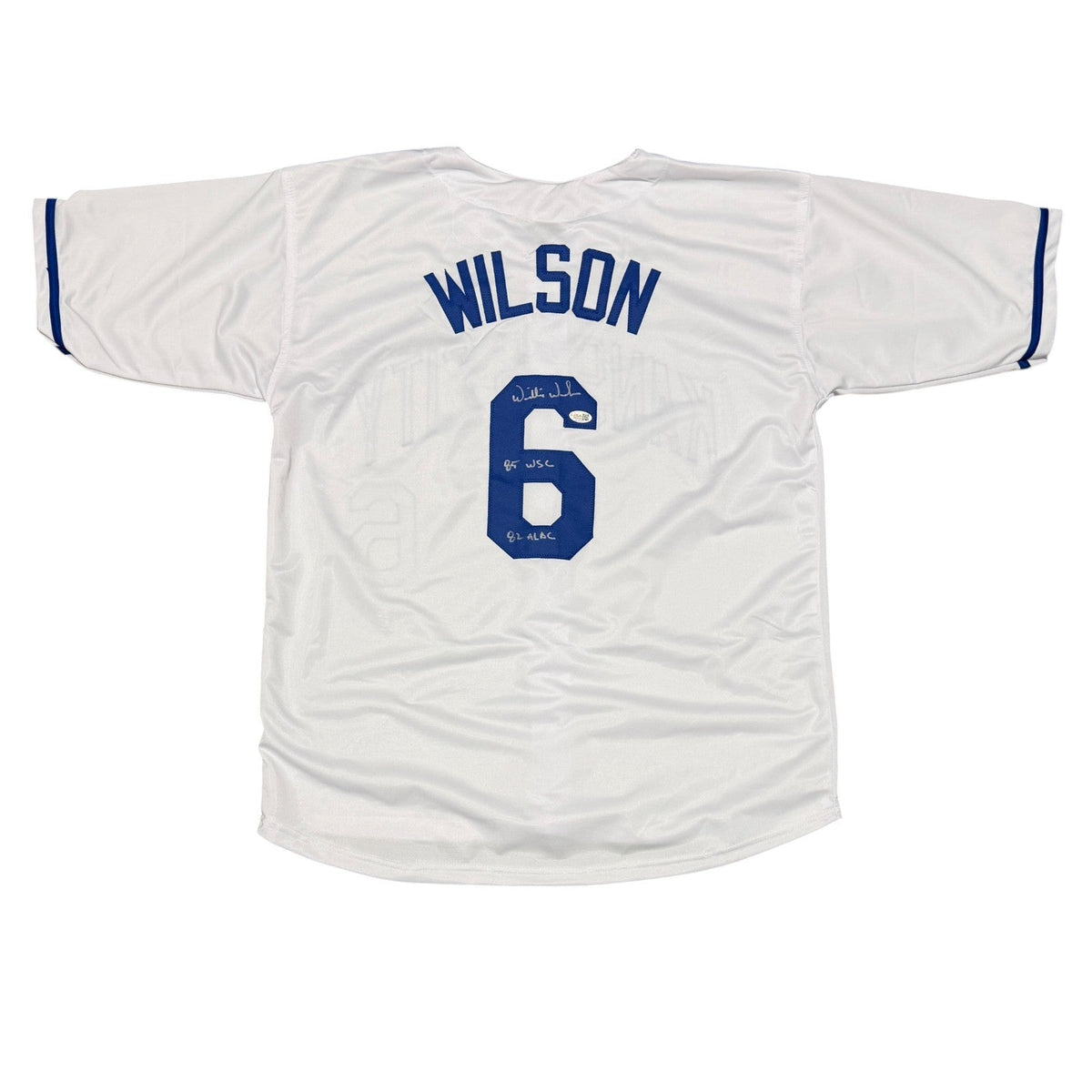 Willie Wilson Signed Custom Jersey w/ 2 Ins JSA Witness Authenticated-Powers Sports Memorabilia