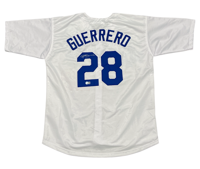 Pedro Guerrero Signed Los Angeles Dodgers Custom Jersey Beckett Witness BAS COA-Powers Sports Memorabilia