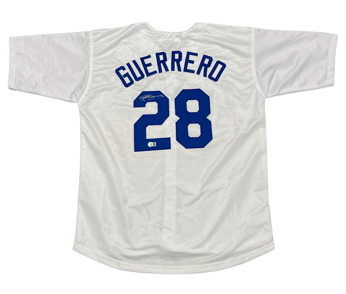 Pedro Guerrero Signed Los Angeles Dodgers Custom Jersey Beckett Witness BAS COA-Powers Sports Memorabilia