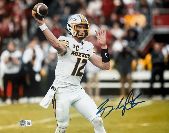 Brady Cook Signed Missouri Tigers 11x14 Photo Beckett Witness Authenticated-Powers Sports Memorabilia