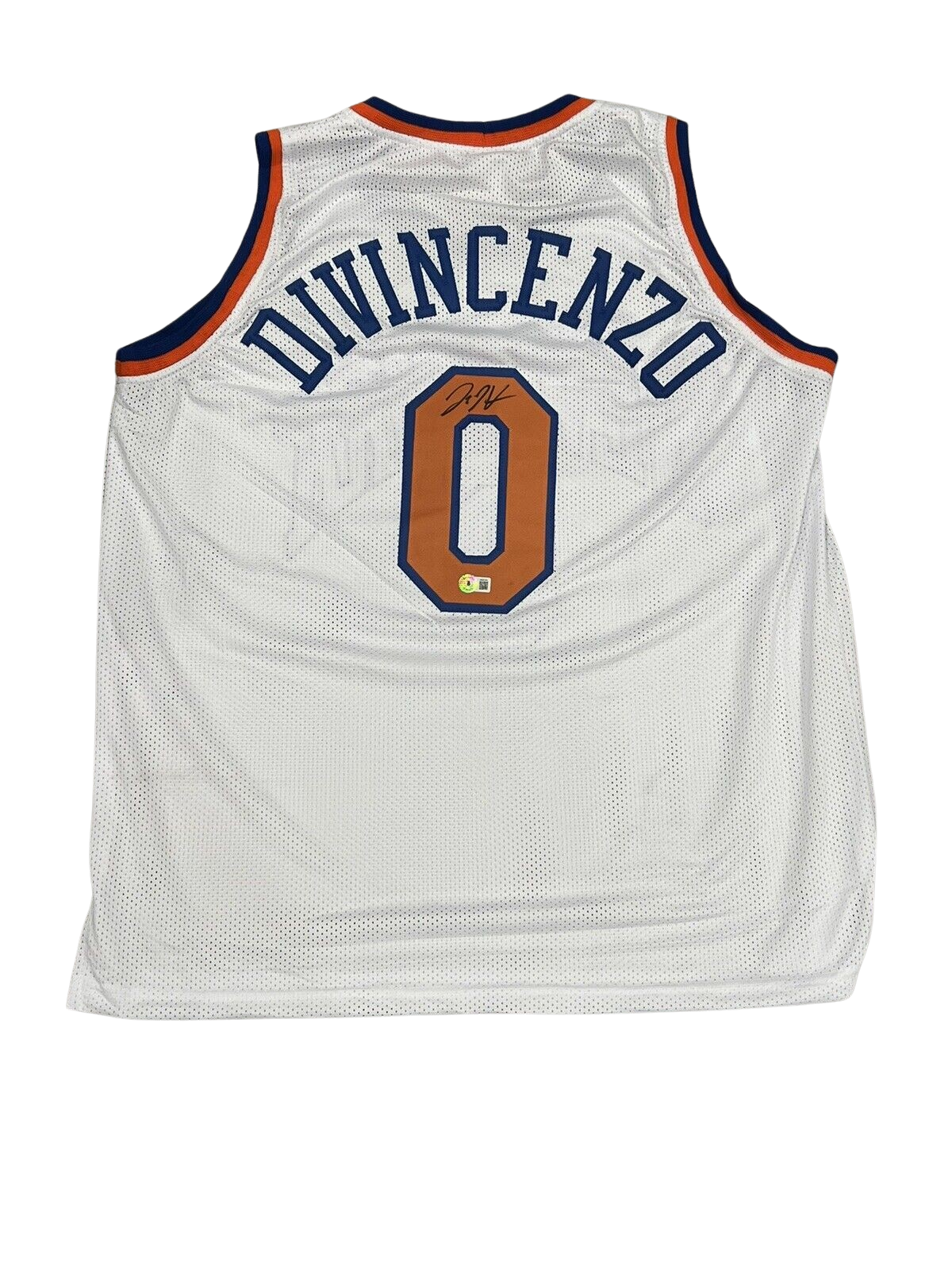 Donte DiVincenzo Signed Custom Jersey Beckett Witness Authenticated - White Jersey-Powers Sports Memorabilia