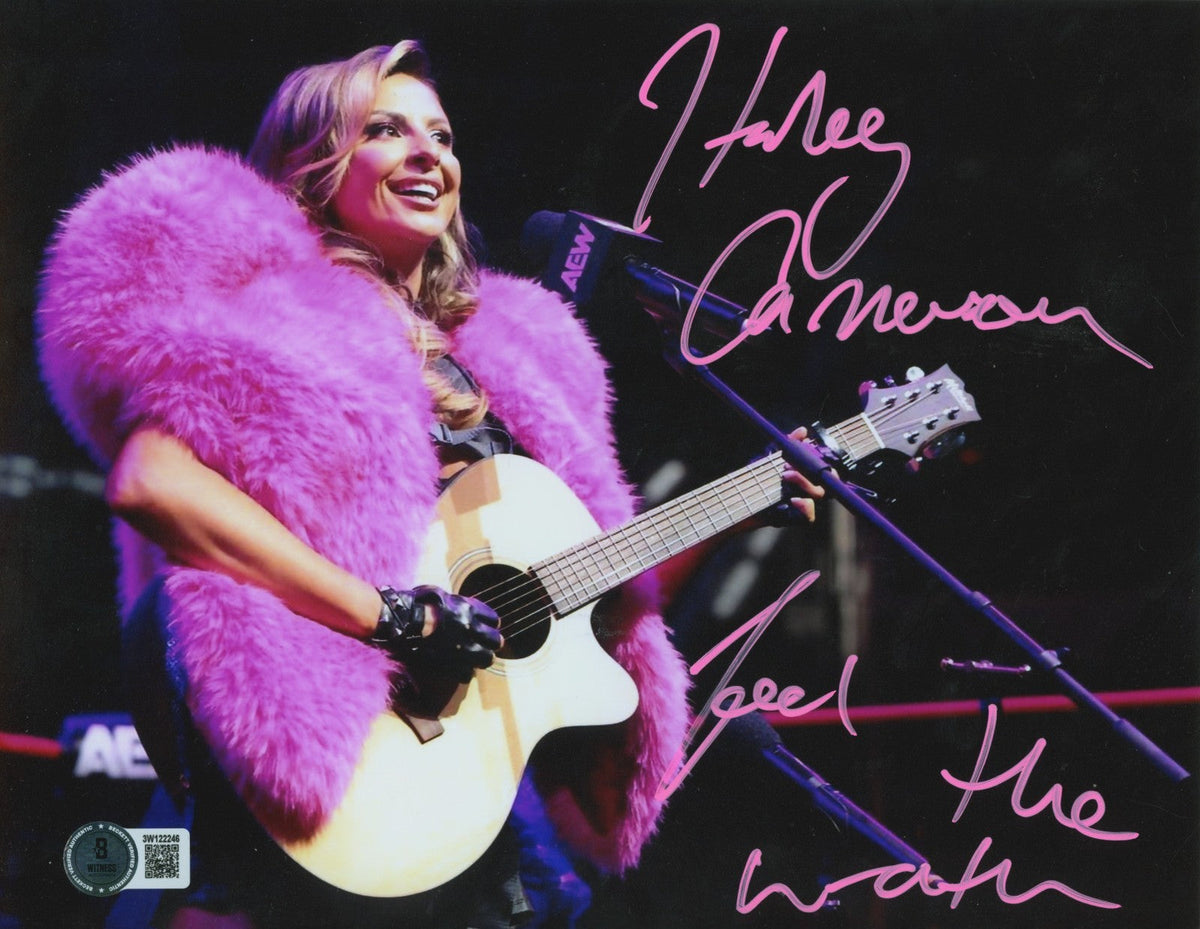 Harley Cameron Signed AEW 8x10 Photo w/ Feel The Wrath Beckett Witness Authenticated #7-Powers Sports Memorabilia