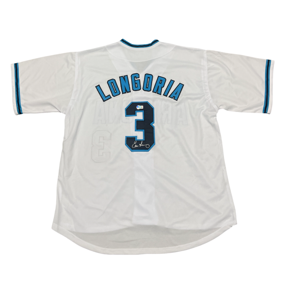 Evan Longoria Signed Custom Jersey Beckett Authenticated - White Jersey-Powers Sports Memorabilia
