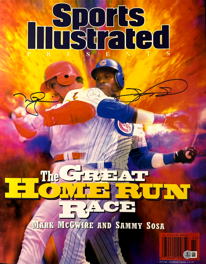 Sammy Sosa Mark McGwire Signed SI Homerun Chase 16x20 Photo Beckett W Beckett Authenticated #2-Powers Sports Memorabilia