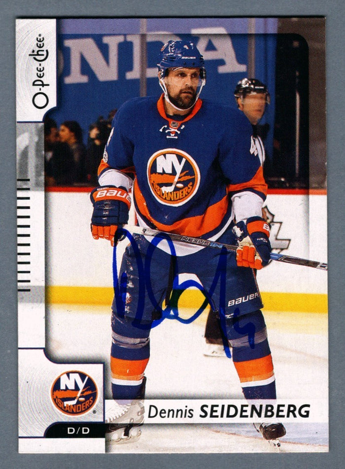 Dennis Seidenberg Signed 2017-18 O-Pee-Chee #443 LSCM COA NY Islanders-Powers Sports Memorabilia