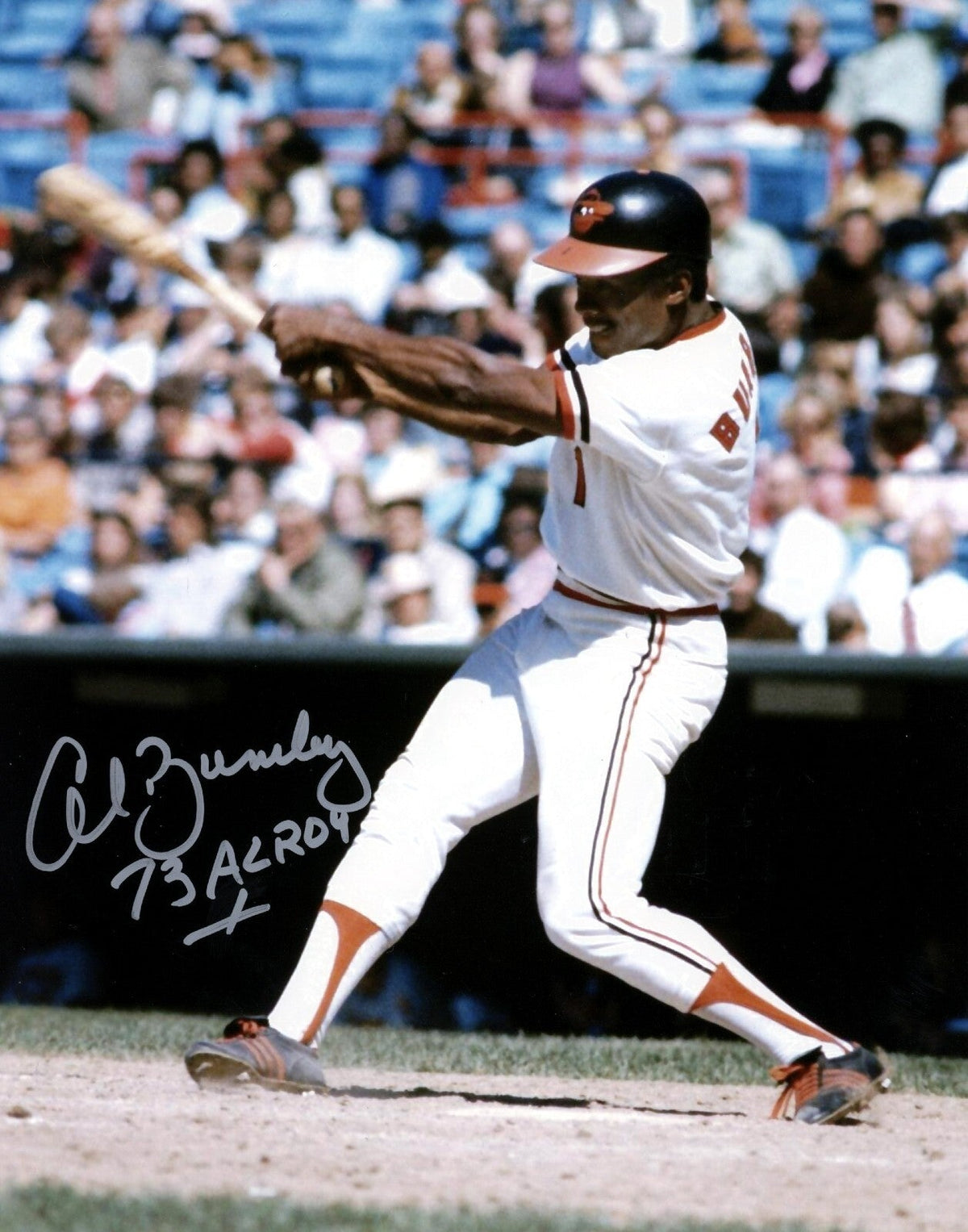Al Bumbry Signed Baltimore Orioles 8x10 Photo w/ 73 AL ROY Inscription LSCM Authenticated - Variant sku-44673669562559-Powers Sports Memorabilia