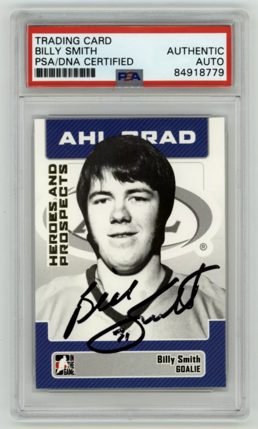 Billy Smith 2006-07 ITG Heroes and Prospects #20 Signed PSA Auth Auto Black HOF-Powers Sports Memorabilia