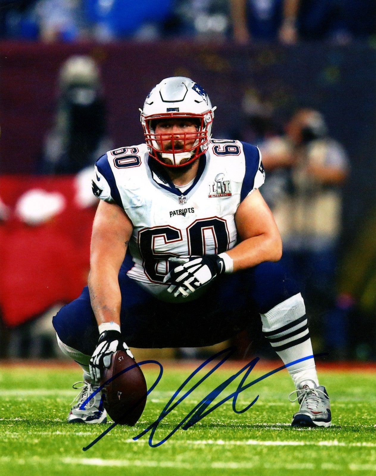 David Andrews Signed New England Patriots 8x10 LSCM Authenticated-Powers Sports Memorabilia