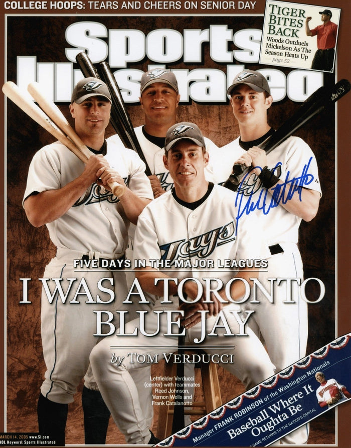 Frank Catalanotto Signed Toronto Blue Jays SI 8x10 Photo LSCM Authenticated-Powers Sports Memorabilia