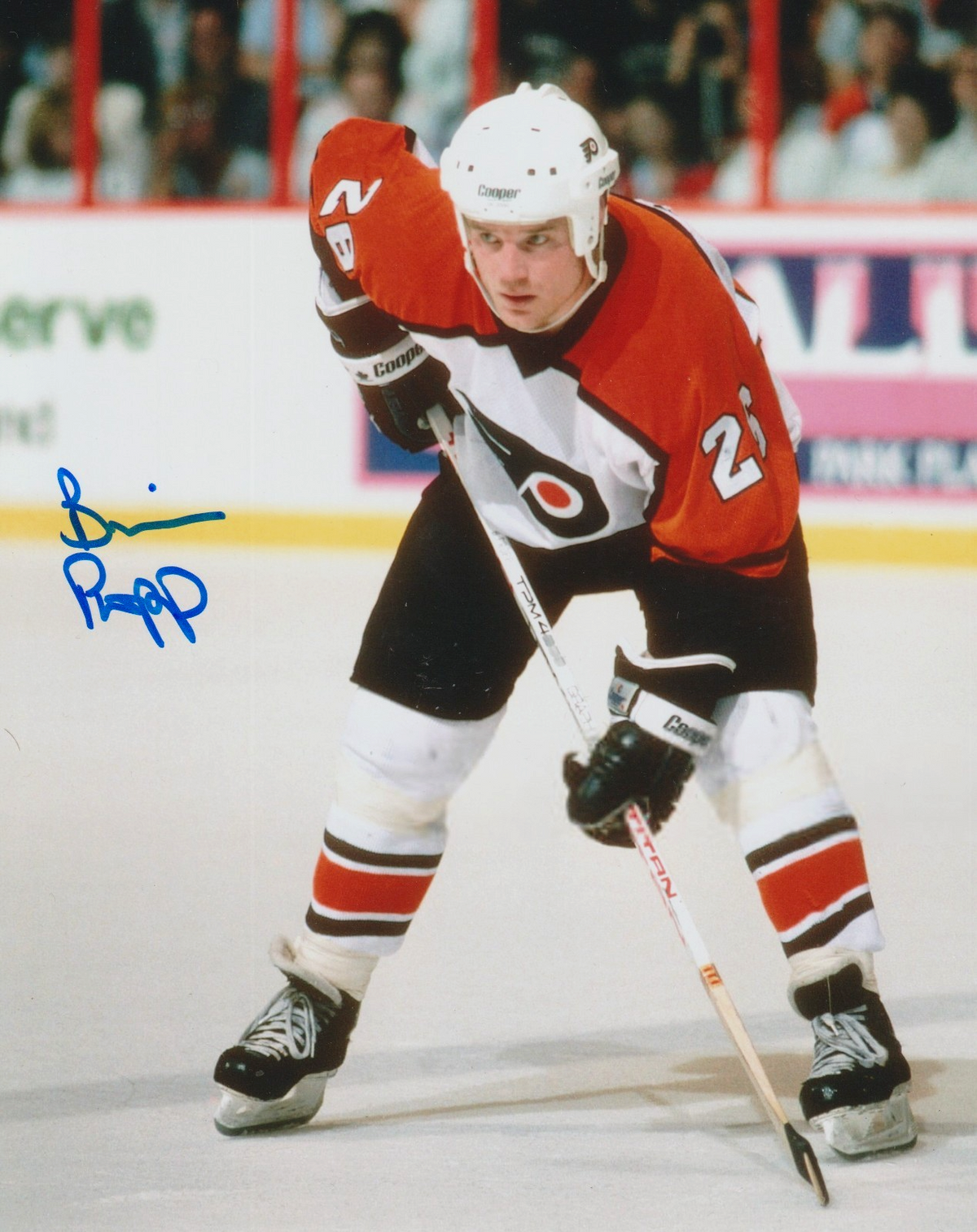 Brian Propp Signed Philadelphia Flyers 8x10 Photo LSCM Authenticated #2-Powers Sports Memorabilia