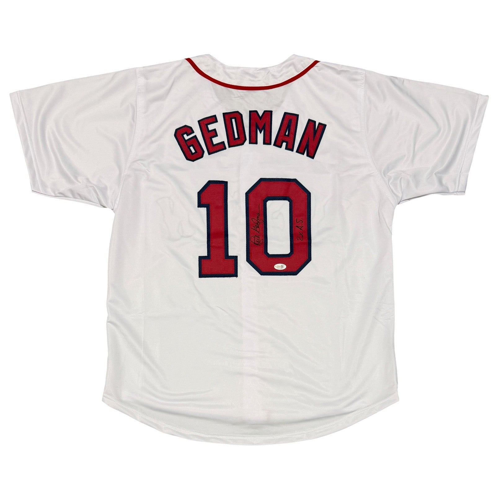 Rich Gedman Signed Custom Jersey w/ 2x AS JSA Witness Authenticated-Powers Sports Memorabilia