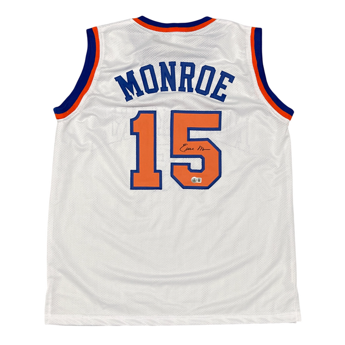 Earl Monroe Signed Custom Jersey Beckett Witness Authenticated-Powers Sports Memorabilia