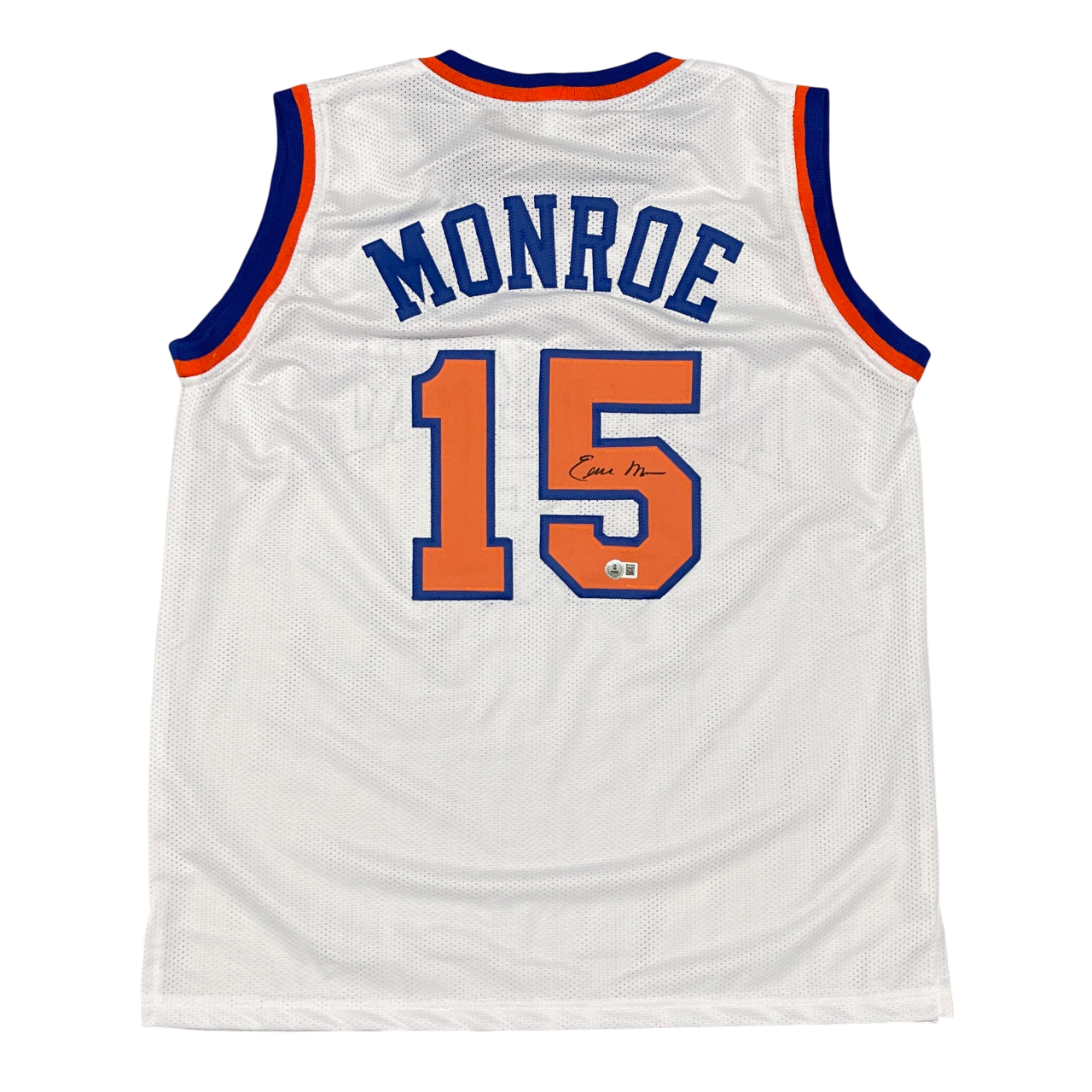Earl Monroe Signed Custom Jersey Beckett Witness Authenticated-Powers Sports Memorabilia