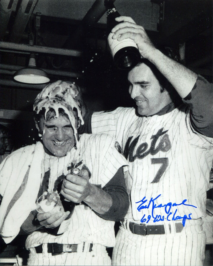 Ed Kranepool Signed New York Mets 8x10 Photo w/ 69 WS Champ LSCM Authenticated #4-Powers Sports Memorabilia
