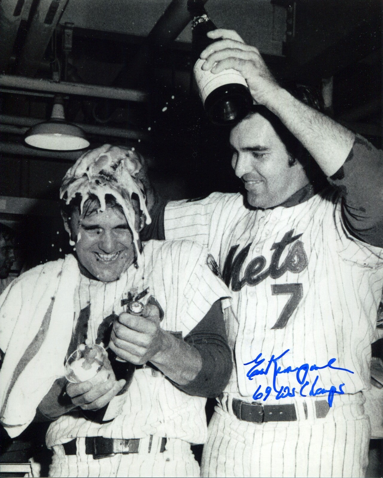 Ed Kranepool Signed New York Mets 8x10 Photo w/ 69 WS Champ LSCM Authenticated #4-Powers Sports Memorabilia