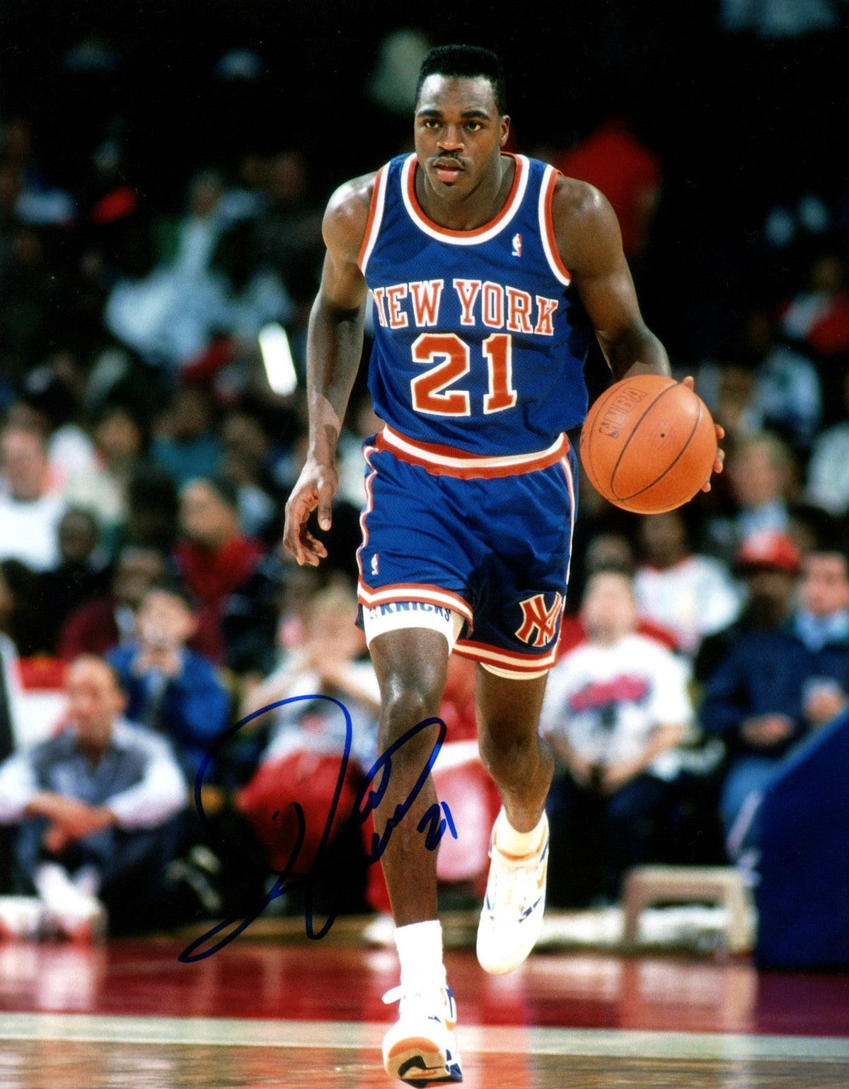 Gerald Wilkins Signed Autographed New York Knicks 8x10 Photo LSCM COA-Powers Sports Memorabilia