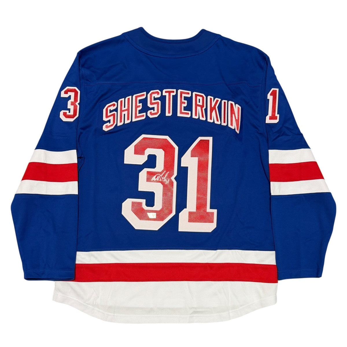 Igor Shesterkin Signed New York Rangers Blue Fanatics Jersey FANATICS COA-Powers Sports Memorabilia