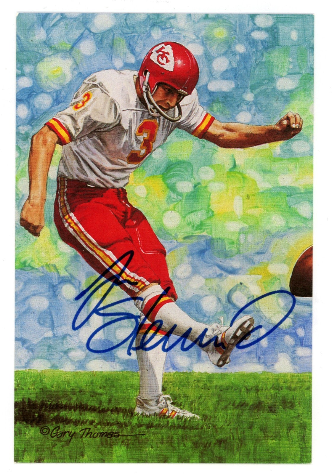 Jan Stenerud Signed Pro Football HOF GLAC Goal Line Art Card 1220/5000 JSA COA-Powers Sports Memorabilia