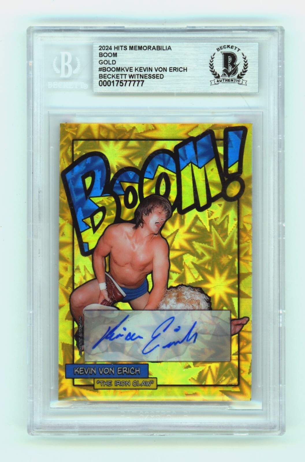 Kevin Von Erich 2024 Hits Memorabilia BOOM Gold /5 Signed BGS BAS Auto-Powers Sports Memorabilia