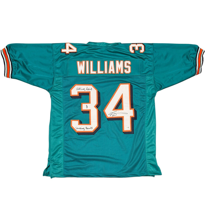 Ricky Williams Signed Custom Jersey w/ Weed Insc JSA Witness Authenticated-Powers Sports Memorabilia
