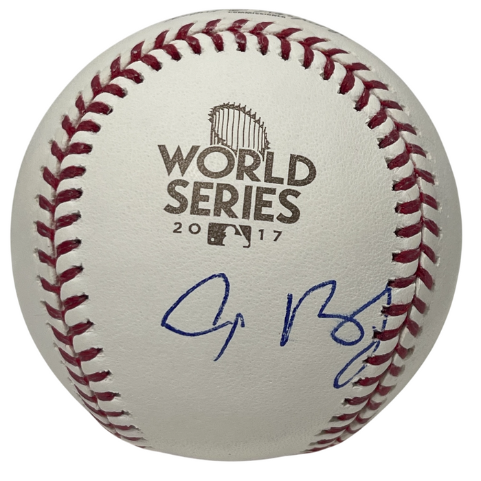 Alex Bregman Signed 2017 World Series WS Logo Baseball Houston Astros LSCM Authenticated-Powers Sports Memorabilia