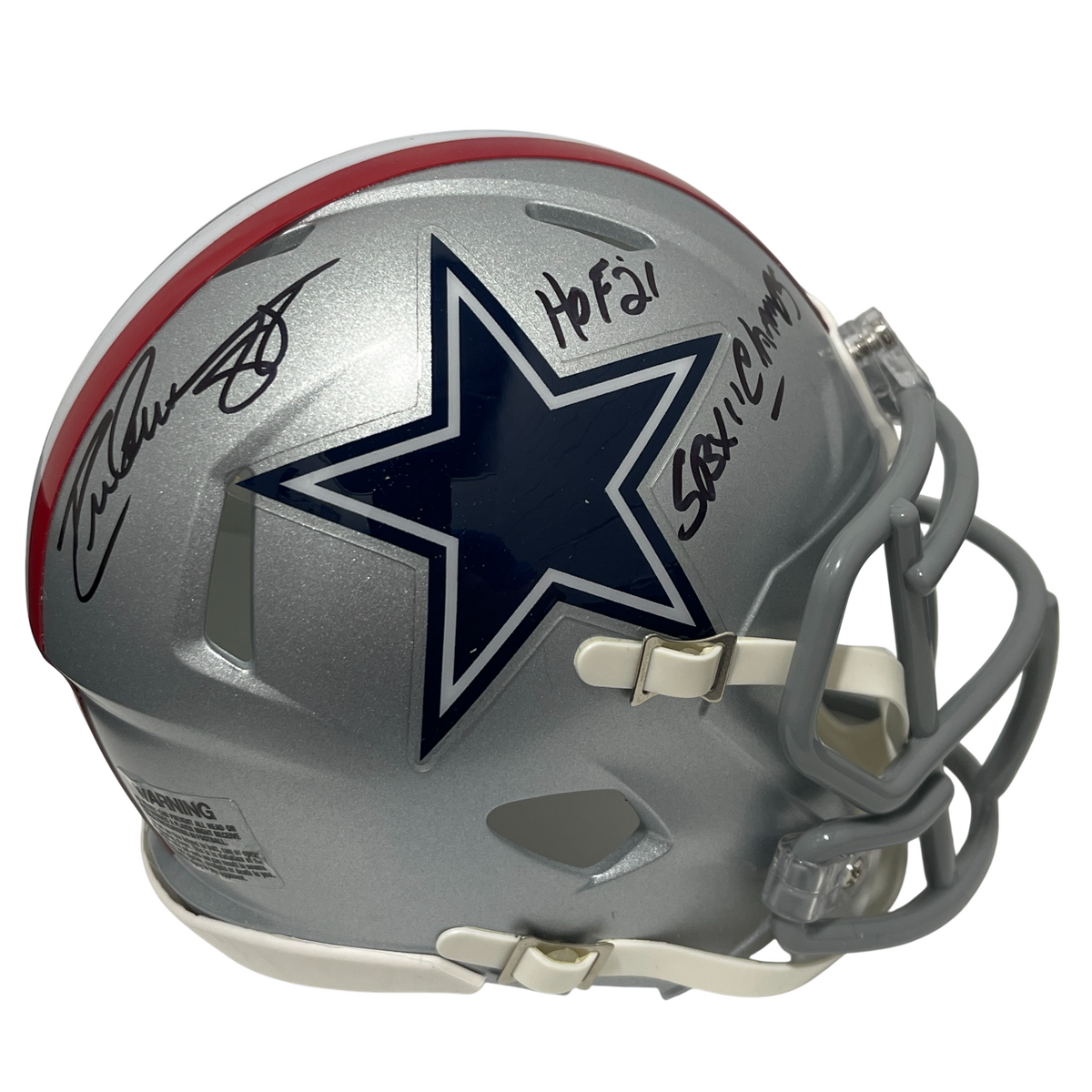 Drew Pearson Signed Cowboys TB Mini Helmet w/ HOF 21 + SB XII Champs JSA COA-Powers Sports Memorabilia