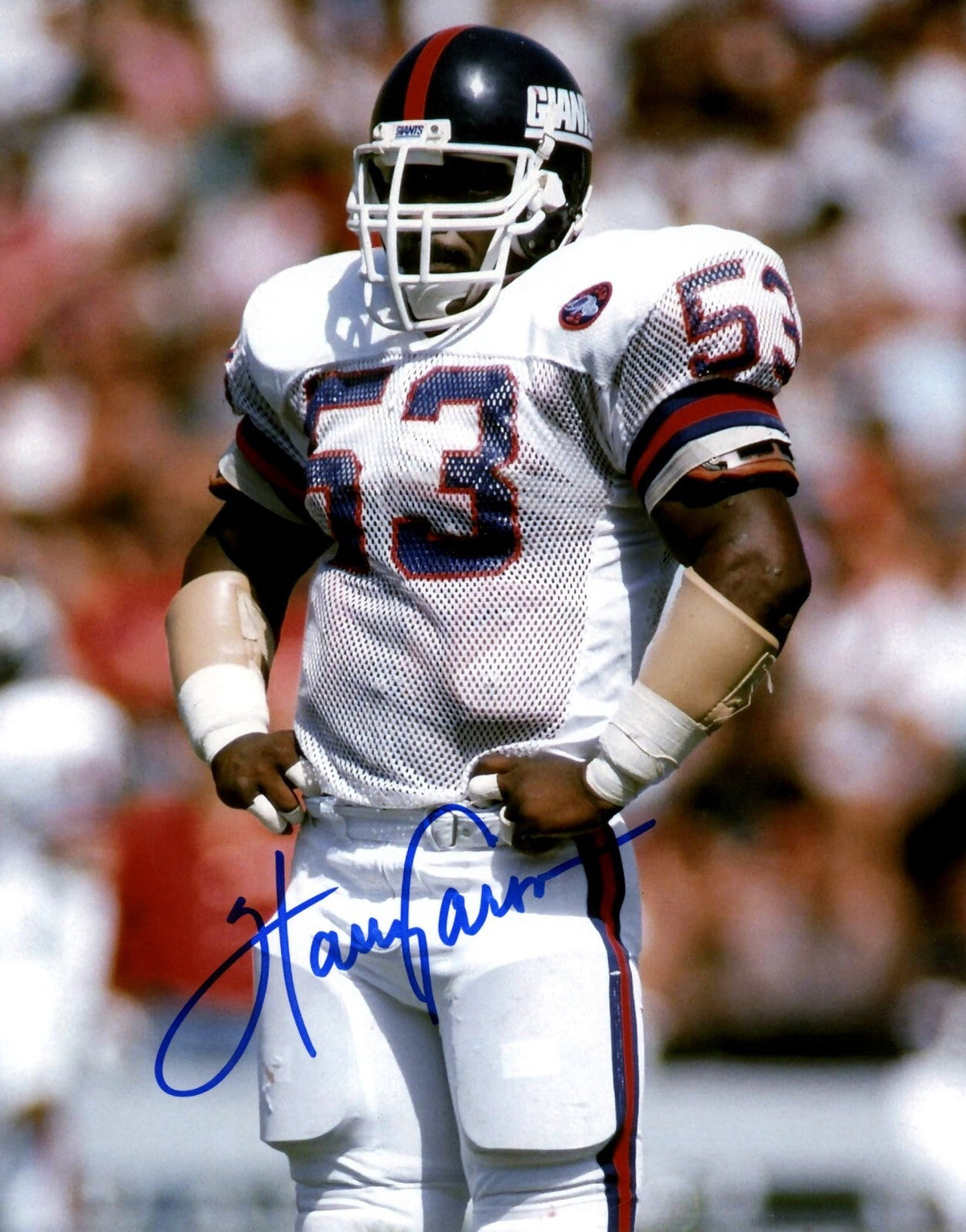 Harry Carson Signed New York Giants 8x10 Photo LSCM Authenticated #2-Powers Sports Memorabilia