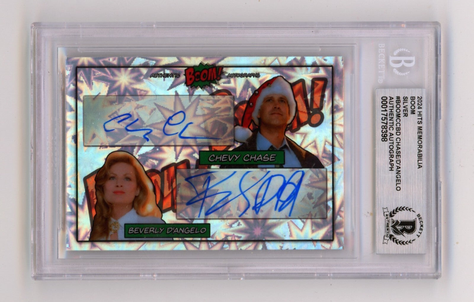 Chevy Chase & Beverly D'Angelo 2024 Hits Memorabilia BOOM Signed BGS Auto #/15-Powers Sports Memorabilia