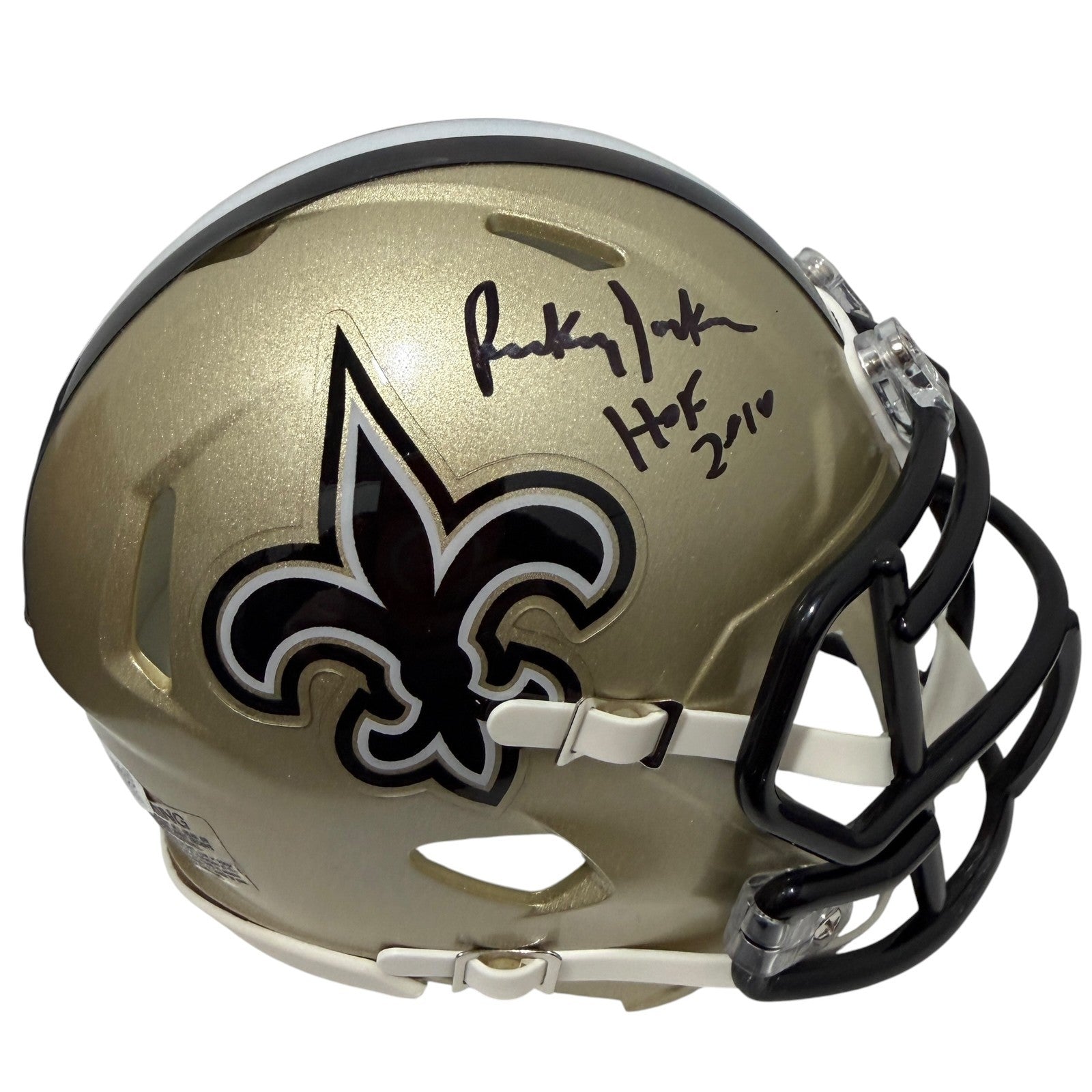 Rickey Jackson Signed Saints Speed Mini Helmet w/ HOF 2010 JSA Witness Authenticated-Powers Sports Memorabilia