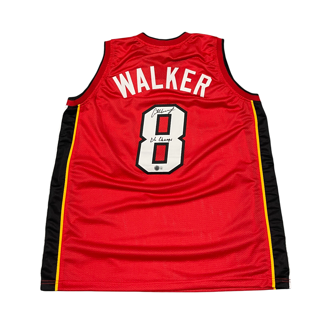 Antoine Walker Signed Custom Jersey w/ 06 Champs Beckett W Beckett Authenticated-Powers Sports Memorabilia